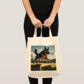 Duitse Herder Elegante Kruidenier Canvas tas (Voorkant (product))