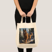 Duitse Herder Elegante Kruidenier Canvas tas (Voorkant (product))