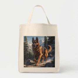 Duitse Herder Elegante Kruidenier Canvas tas