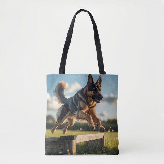 Duitse Herder Elegante Schouder Canvas tas (Voorkant)