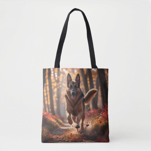 Duitse Herder Elegante Schouder Canvas tas (Voorkant)