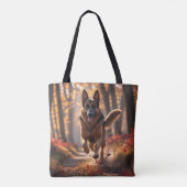 Duitse Herder Elegante Schouder Canvas tas (Achterkant)