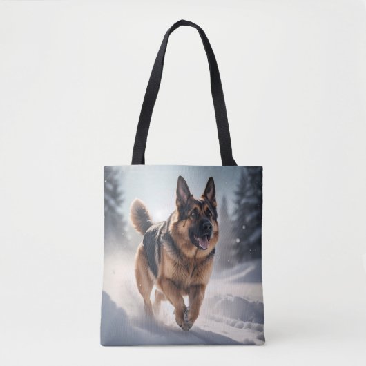 Duitse Herder Elegante Schouder Canvas tas (Voorkant)