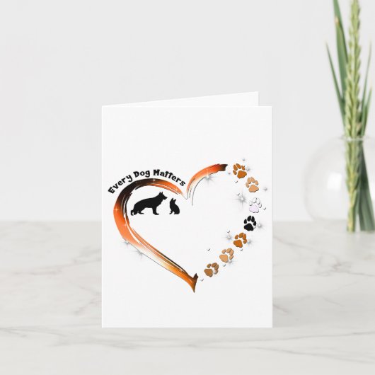 Duitse Herder Elke Hond Dog Matters Hart Pet Paws Bedankkaart (Voorkant)