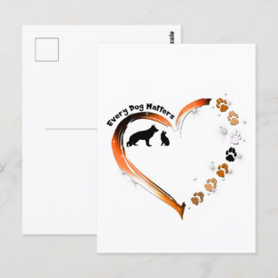Duitse Herder Elke Hond Dog Matters Hart Pet Paws Briefkaart