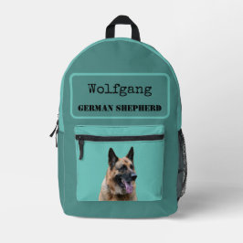 Duitse herder. Elzasser hond. Gepersonaliseerd Bedrukte Rugzak