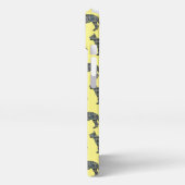 Duitse herder Elzasser Hond Silhouet Grid Wit iPhone Hoesje (Linkerkant)