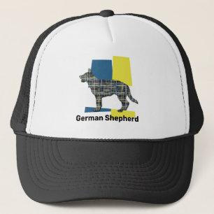 Duitse herder Elzasser Silhouet Hond Tri Grid Trucker Pet