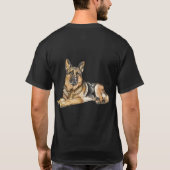 Duitse herder, Elzasser T-shirt (Achterkant)