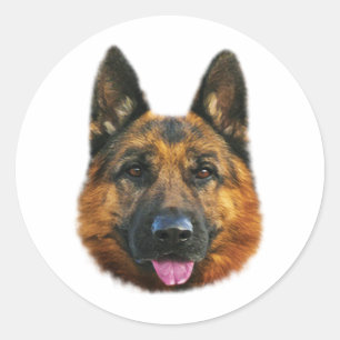 Duitse herder Elzassische K-9 hond Ronde Sticker