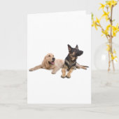 duitse herder en gouden rekruter kaart (Gele Bloem)