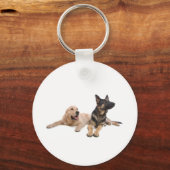 duitse herder en gouden rekruter sleutelhanger (Voorkant)