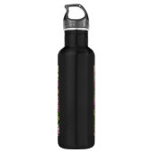 Duitse herder en grillige bloemen waterfles  (Achterkant)