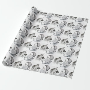 Duitse herder en kerstman cadeaupapier