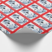 Duitse herder en kerstmis cadeaupapier (Hoek)