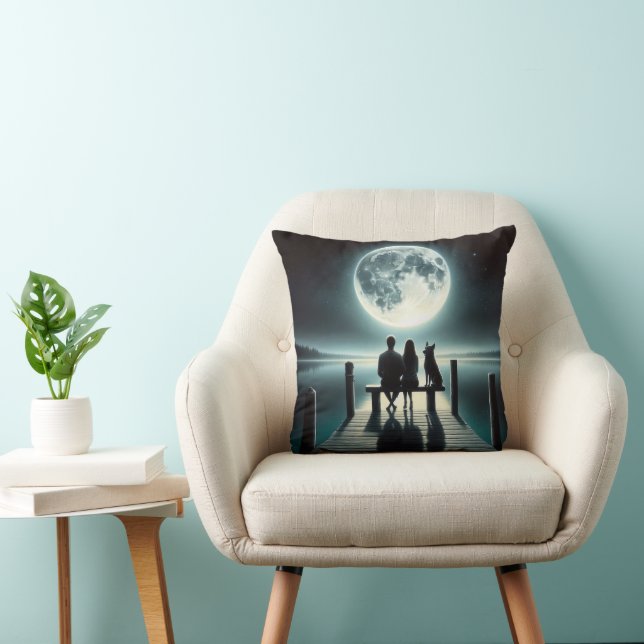 Duitse herder en koppel op een dok kussen (Stoel)