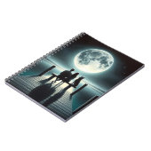 Duitse herder en koppel op een dok notitieboek (Linkerzijde)