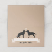 Duitse Herder en Labrador Retriever Bruiloft Plaatskaartje (Buitenkant ongevouwen)