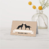 Duitse Herder en Labrador Retriever Bruiloft Plaatskaartje (Voorkant)