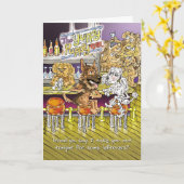 Duitse Herder en Poedel Grappige Verjaardag Kaart (Gele Bloem)