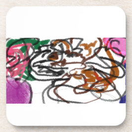 Duitse Herder en rozen kunst Bier Onderzetter