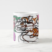 Duitse Herder en rozen kunst Grote Koffiekop (Voorkant)