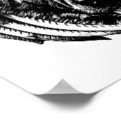 Duitse herder engel hond hoofd kunst illustratie poster (Hoek)