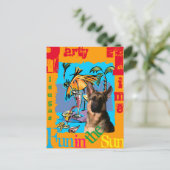 Duitse Herder Feesttijd Briefkaart (Staand voorkant)