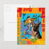 Duitse Herder Feesttijd Briefkaart (Voorkant / Achterkant)