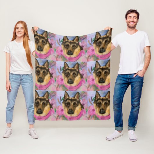 DUITSE HERDER FLEECE DEKEN (In situ)