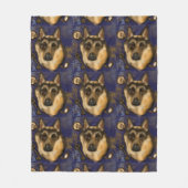 DUITSE HERDER      FLEECE DEKEN (Voorkant)