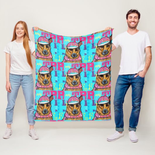 Duitse Herder  Fleece Deken (In situ)