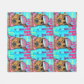 Duitse Herder  Fleece Deken (Voorkant (Horizontaal))