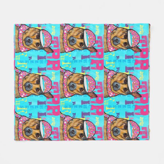 Duitse Herder Fleece Deken (Voorkant (Horizontaal))
