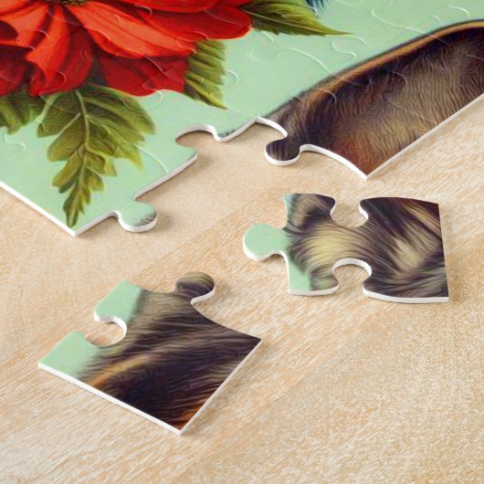  Duitse herder Floral Legpuzzel (Zijkant)