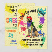 Duitse Herder Fun Art verjaardagsfeestje uitnodigi Kaart (Voorkant / Achterkant)