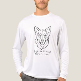 Duitse Herder, Gebouwd om te Beschermen, Geboren o Tri-Blend Shirt