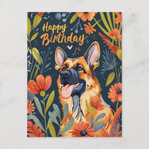 Duitse Herder Gefeliciteerd met je verjaardag  Briefkaart