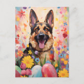 Duitse herder gelukkig Pasen Briefkaart (Voorkant)