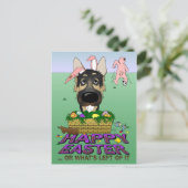 Duitse herder gelukkig Pasen Feestdagenkaart (Staand voorkant)