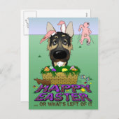 Duitse herder gelukkig Pasen Feestdagenkaart (Voorkant / Achterkant)