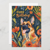 Duitse herder Gelukkige Verjaardag Feestdagenkaart (Voorkant / Achterkant)