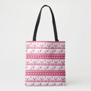 Duitse herder gids hond verhaal patroon rood tote bag