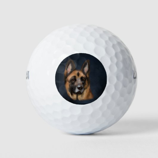 DUITSE HERDER      GOLFBALLEN (Voorkant)
