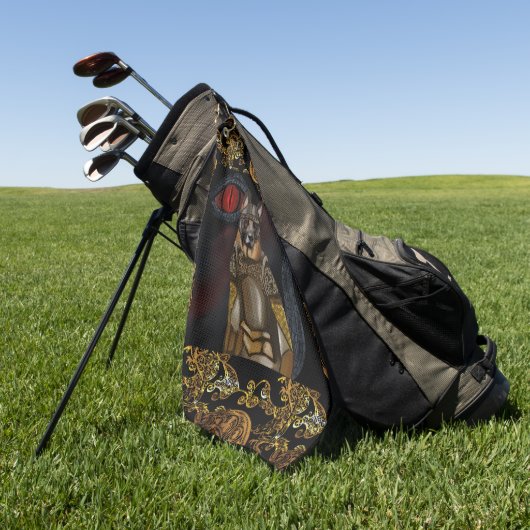 Duitse Herder Golfhanddoek (Groen)