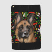 DUITSE HERDER        GOLFHANDDOEK (Voorkant)