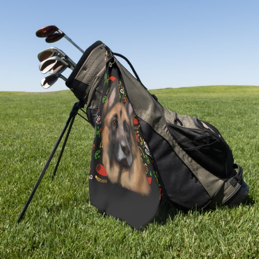 DUITSE HERDER        GOLFHANDDOEK (Groen)