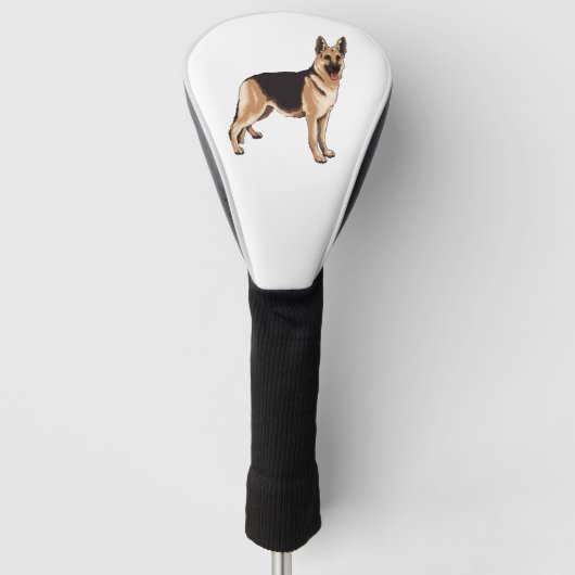 Duitse herder golfheadcover (Voorkant)