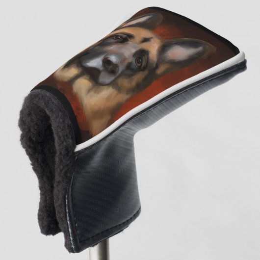 DUITSE HERDER      GOLFHEADCOVER (3/4 voorkant)