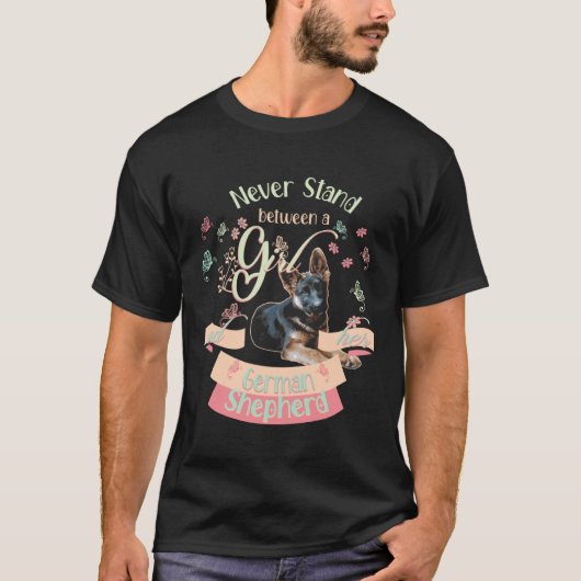Duitse Herder Grafisch voor T-shirt (Voorkant)